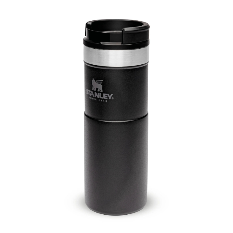 Termokrūze STANLEY The NeverLeak Travel Mug 0,35L matēti melna
