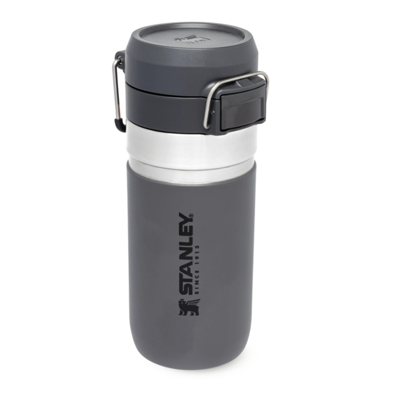 Termopudele STANLEY The Quick Flip Water Bottle Go 0,47L t.pelēka